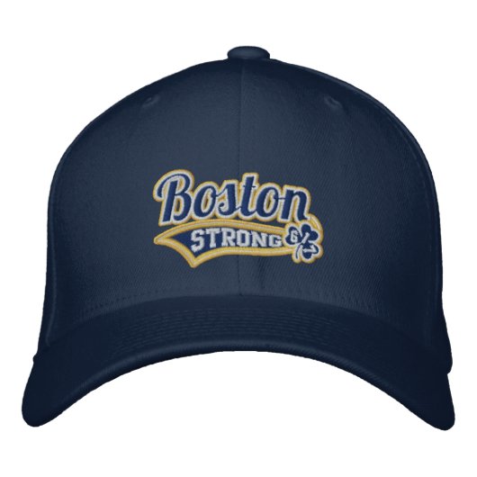 Boston Strong Ballpark Shamrock geborduurd Pet (Voorkant)