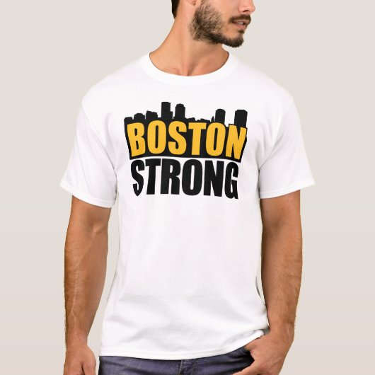 Boston Strong Black & Gold T-shirt (Voorkant)