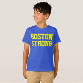 Boston strong blauw geel t-shirt (Voorkant volledig)