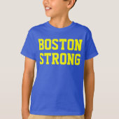 Boston strong blauw geel t-shirt (Voorkant)