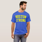 Boston strong blauw geel t-shirt (Voorkant volledig)