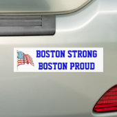 Boston Strong Boston Proud met Amerikaanse vlag Bumpersticker (Op auto)