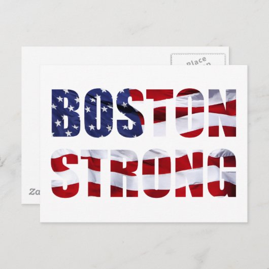 BOSTON STRONG BRIEFKAART (Voorkant / Achterkant)