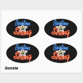 Boston Strong en Ggloing Ovale Sticker (Vel)