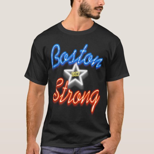 Boston Strong en Ggloing T-shirt (Voorkant)