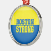 Boston Strong Gift Yellow en Blue Metalen Ornament (Links)
