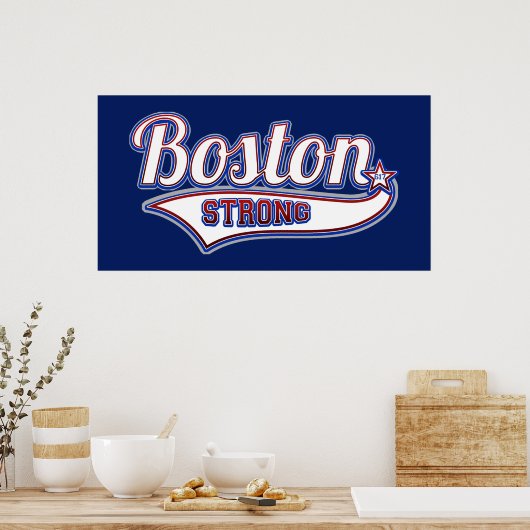 Boston Strong Hockey Style Poster (Keuken)
