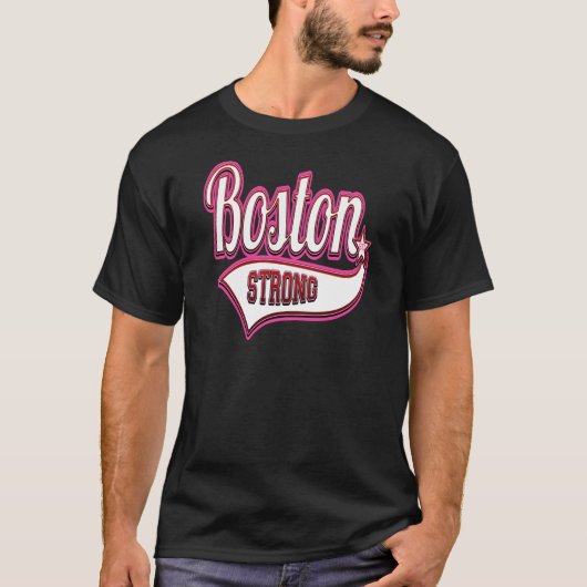 Boston Strong in Pink T-shirt (Voorkant)