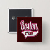 Boston Strong in Pink Vierkante Button 5,1 Cm (Voorkant /achterkant)