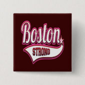 Boston Strong in Pink Vierkante Button 5,1 Cm (Voorkant)