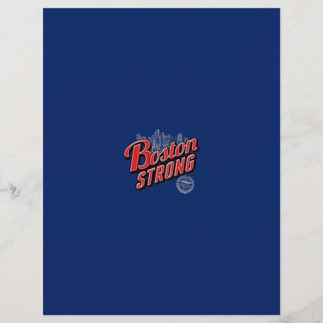 Boston Strong in rood en blauw decor (Voorkant)