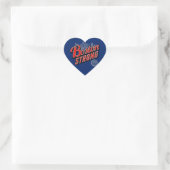 Boston Strong in rood en blauw decor Hart Sticker (Tas)