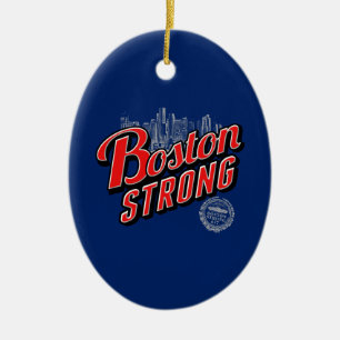 Boston Strong in rood en blauw decor Keramisch Ornament