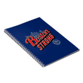 Boston Strong in rood en blauw decor Notitieboek (Rechterzijde)
