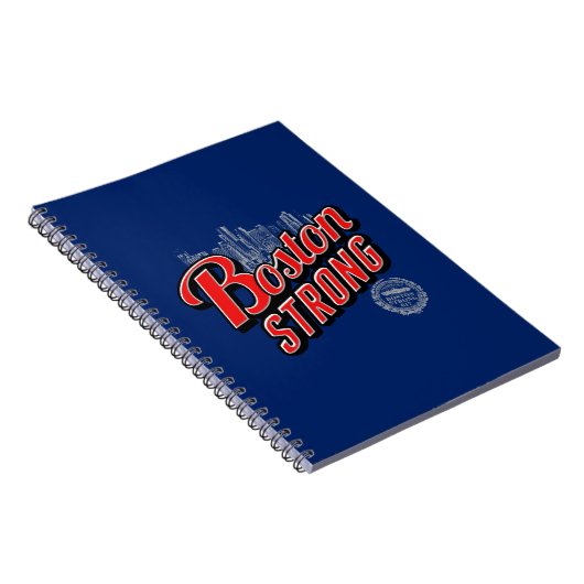 Boston Strong in rood en blauw decor Notitieboek (Rechterzijde)