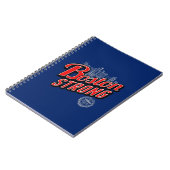 Boston Strong in rood en blauw decor Notitieboek (Linkerzijde)