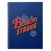 Boston Strong in rood en blauw decor Notitieboek (Voorkant)