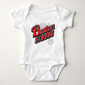 Boston Strong in rood en blauw decor Romper (Voorkant)