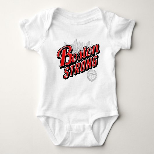 Boston Strong in rood en blauw decor Romper (Voorkant)