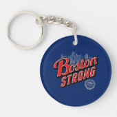 Boston Strong in rood en blauw decor Sleutelhanger (Voorkant)