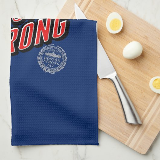 Boston Strong in rood en blauw decor Theedoek (Quarter Fold)
