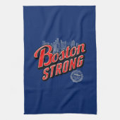 Boston Strong in rood en blauw decor Theedoek (Verticaal)
