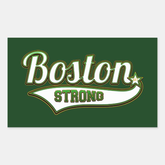 Boston Strong Irish GREEN Rechthoekige Sticker (Voorkant)