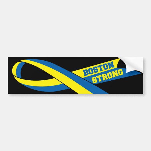 Boston Strong Lint Stijl Bumpersticker (Voorkant)