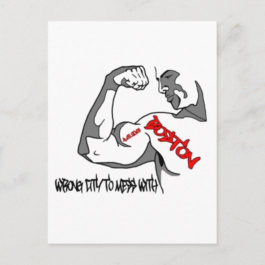 Boston Strong Muscle Briefkaart (Voorkant)