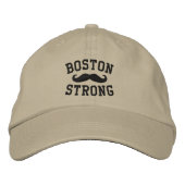 Boston Strong Mustache Geborduurde Pet (Voorkant)