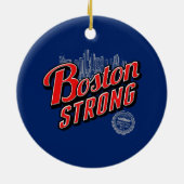 Boston Strong op een blauwe decoratie  (Achterkant)