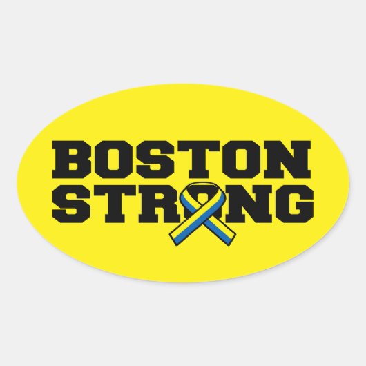 BOSTON STRONG OVALE STICKER (Voorkant)