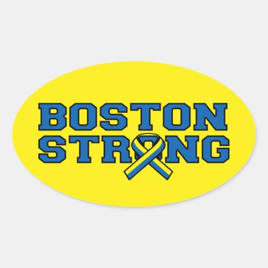 BOSTON STRONG OVALE STICKER (Voorkant)
