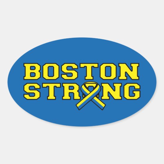 BOSTON STRONG OVALE STICKER (Voorkant)