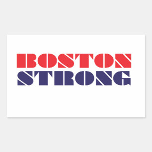 boston strong rechthoekige sticker