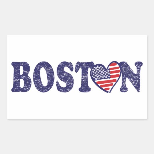 Boston Strong Rechthoekige Sticker (Voorkant)