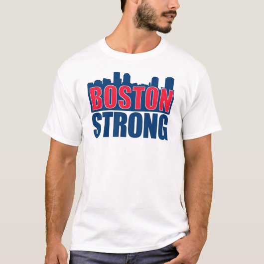 Boston Strong Red en Blue T-shirt (Voorkant)