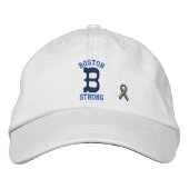 Boston Strong Ribbon EDIT TEKST Geborduurde Pet (Voorkant)