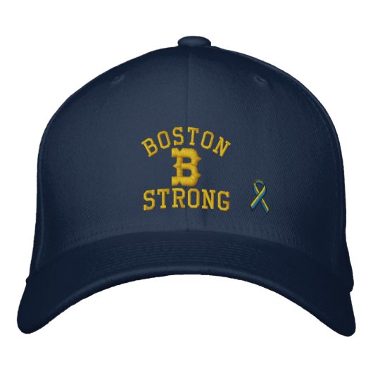 Boston Strong Ribbon Edition Geborduurde Pet (Voorkant)
