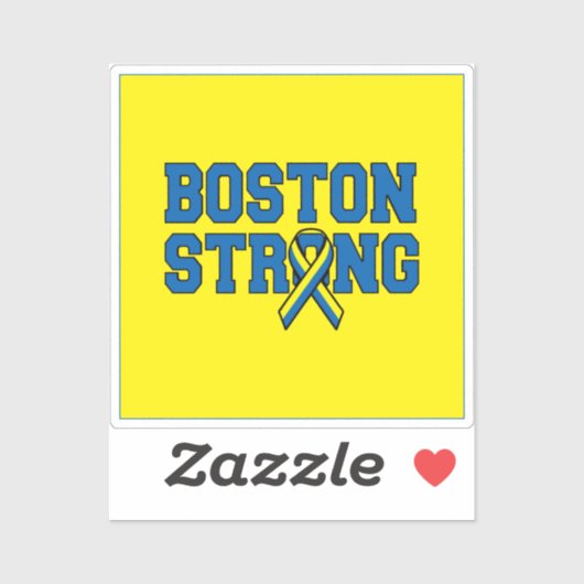Boston Strong Ribbon Remembrance Sticker (Vel)