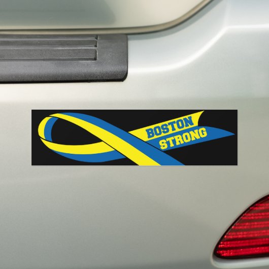 Boston Strong Ribbon Style Bumpersticker (Op auto)