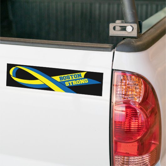 Boston Strong Ribbon Style Bumpersticker (Op Truck)