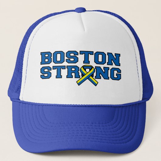 Boston Strong Ribbon Style Graphic Trucker Pet (Voorkant)