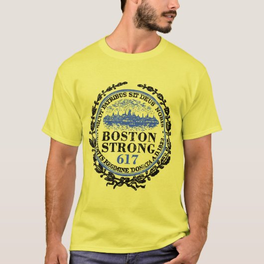 Boston Strong Seal Grunge T-shirt (Voorkant)