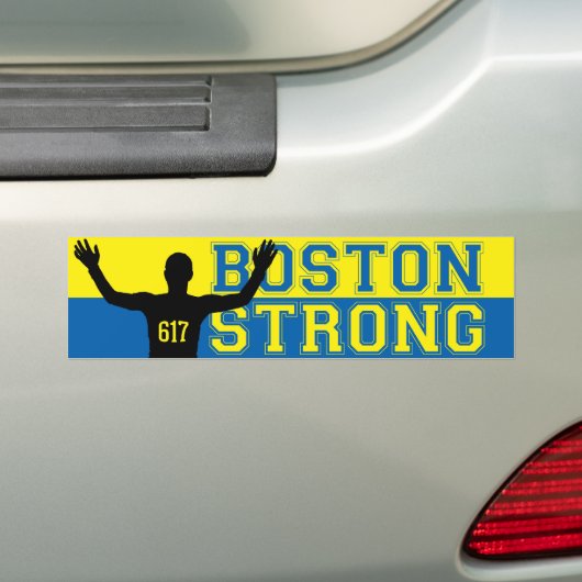 Boston Strong Silhouette 617 Bumpersticker (Op auto)