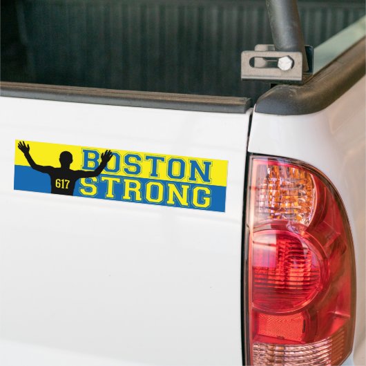 Boston Strong Silhouette 617 Bumpersticker (Op Truck)