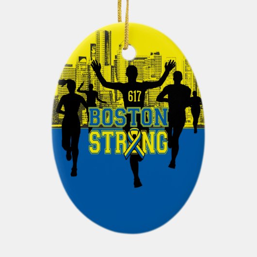 Boston Strong Spirit Keramisch Ornament (Achterkant)