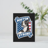 BOSTON STRONG TERRIER BRIEFKAART (Staand voorkant)