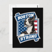 BOSTON STRONG TERRIER BRIEFKAART (Voorkant / Achterkant)