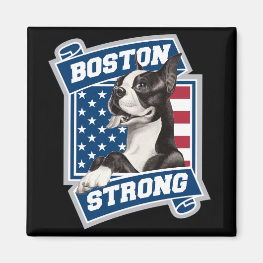 BOSTON STRONG TERRIER MAGNEET (Voorkant)